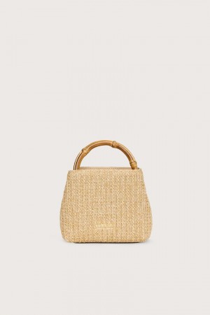 Bolsa Cruzada Cult Gaia Solene Mini Beige | PQYTO-7410