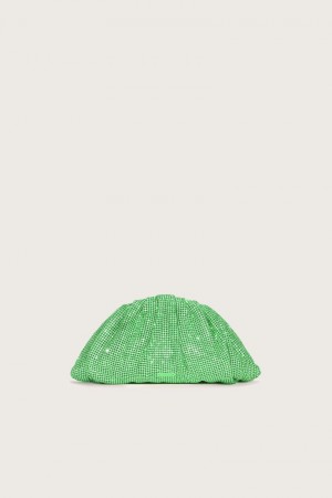 Clutch Cult Gaia Jaala Mini Rhinestone Verde | DJOLT-7612