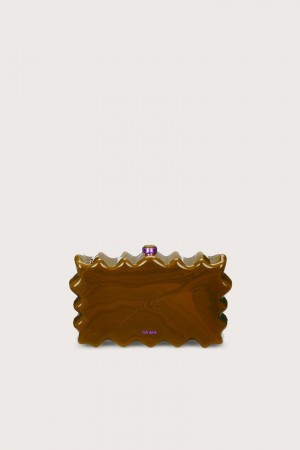 Clutch Cult Gaia Paloma Marrones | XJOZA-4759