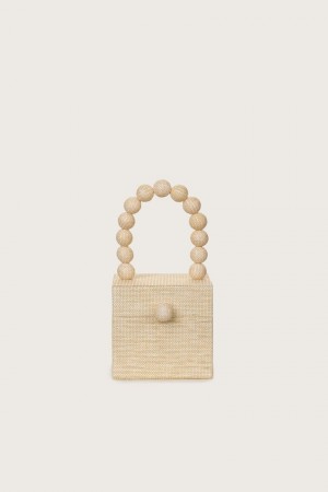 Tote Cult Gaia Eos Top Handle Beige | TVEAO-9781