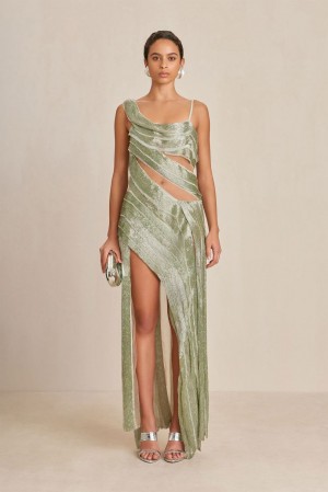 Vestido Cult Gaia Whitney Gown Verde | IRQYC-8309