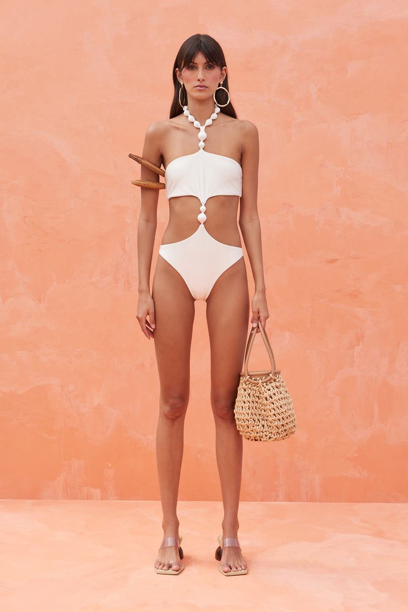 Body Cult Gaia Caitriona One Piece Blancas | BWDLH-3190