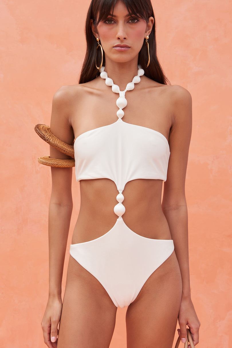 Body Cult Gaia Caitriona One Piece Blancas | BWDLH-3190