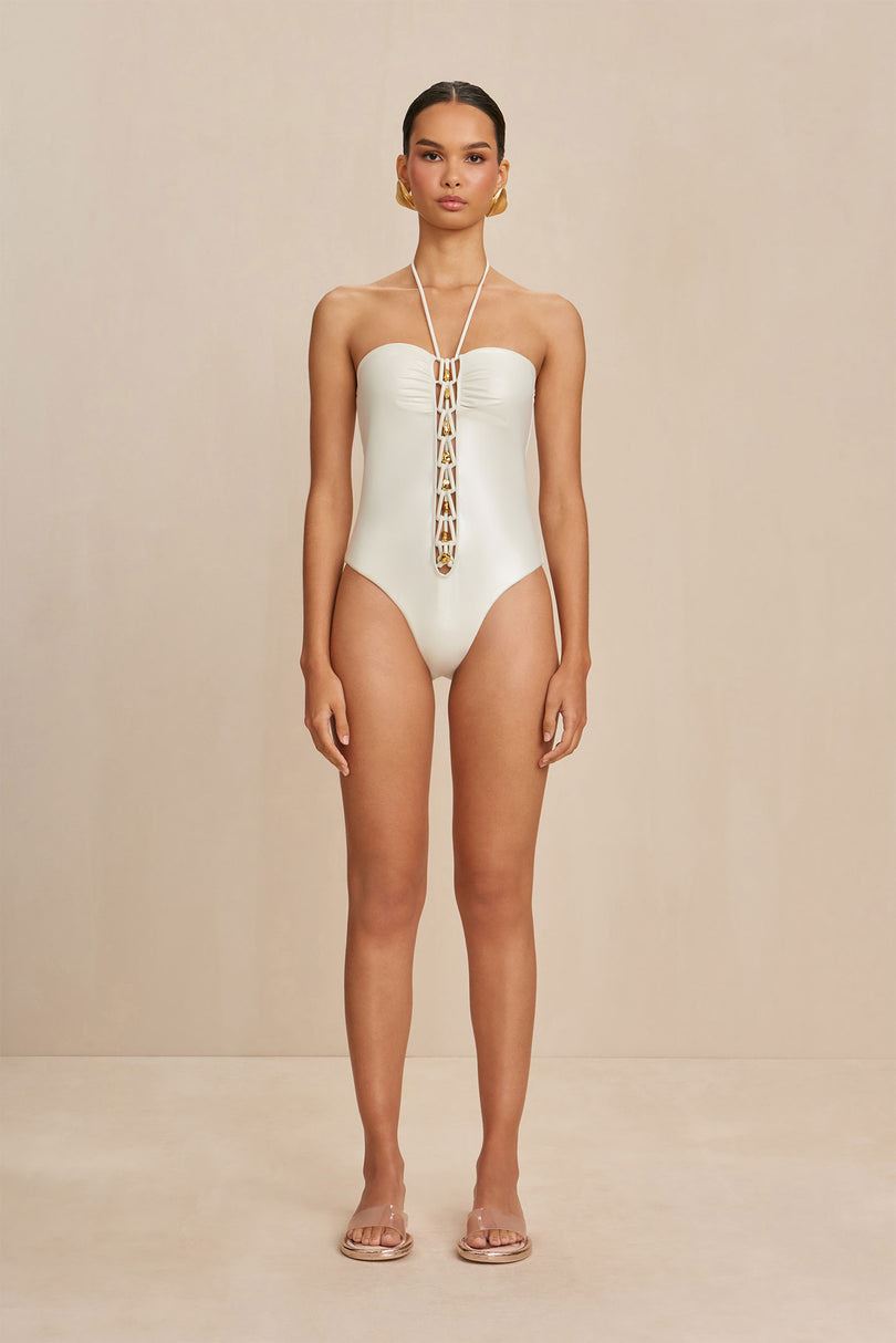 Body Cult Gaia Elorie One Piece Blancas | YNFRC-6015