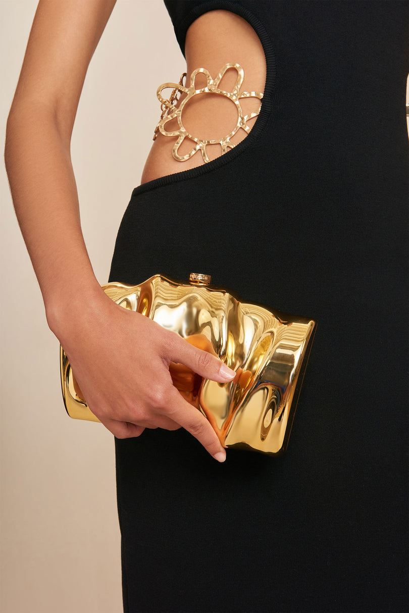 Clutch Cult Gaia Scrunch Doradas | MPQFY-4859