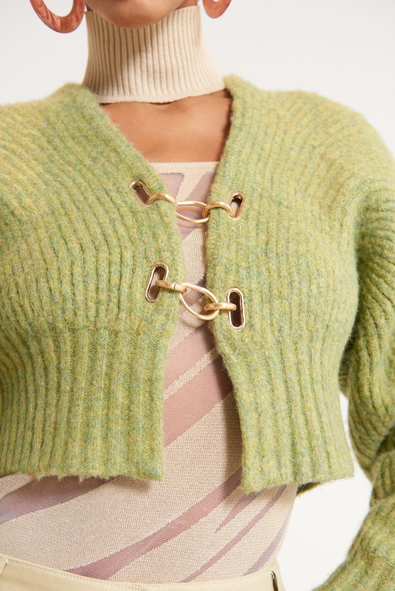 Cárdigan Cult Gaia Casella Knit Verde | ACHFQ-2170