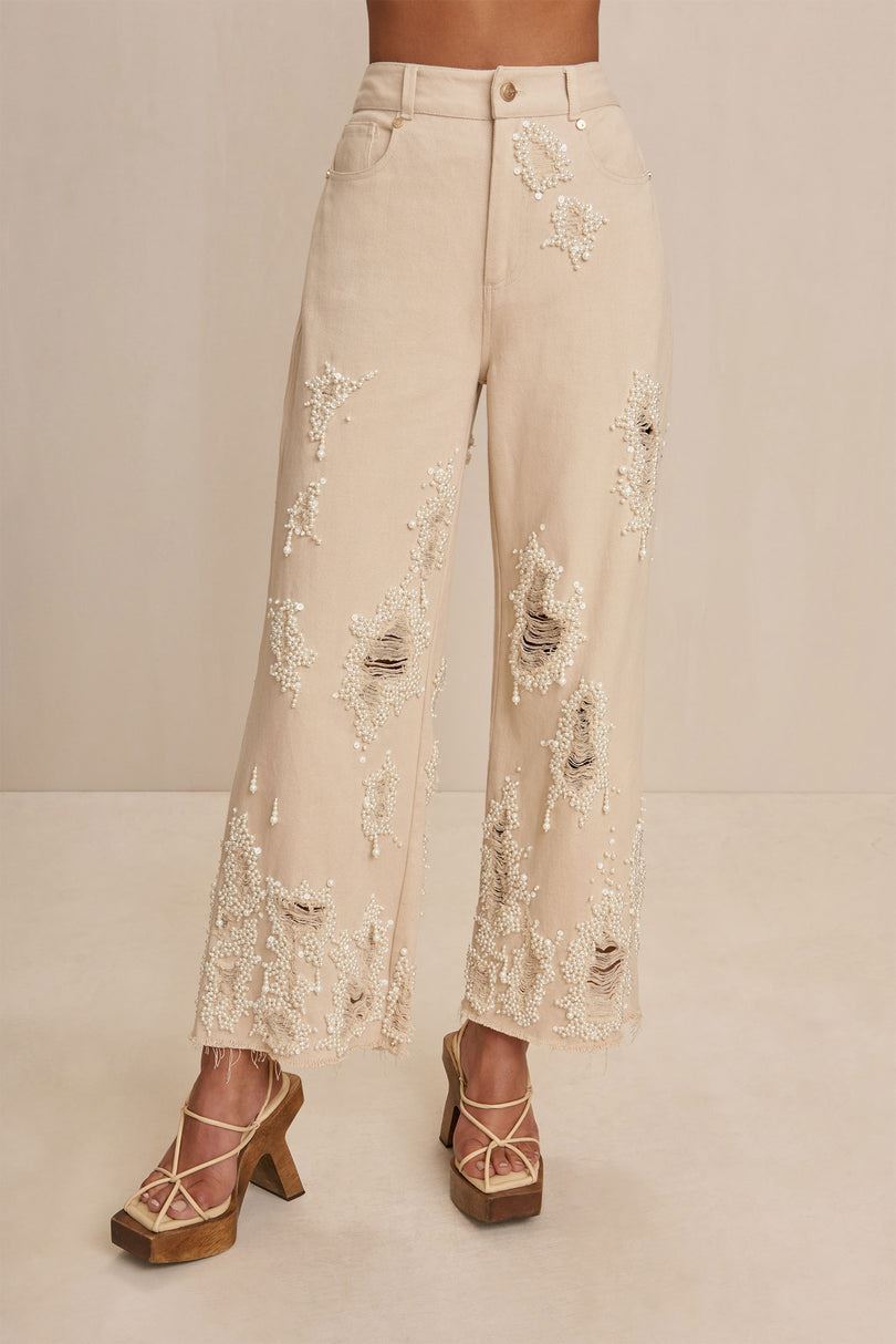 Pantalon Cult Gaia Dena Beige | WVEMH-1324