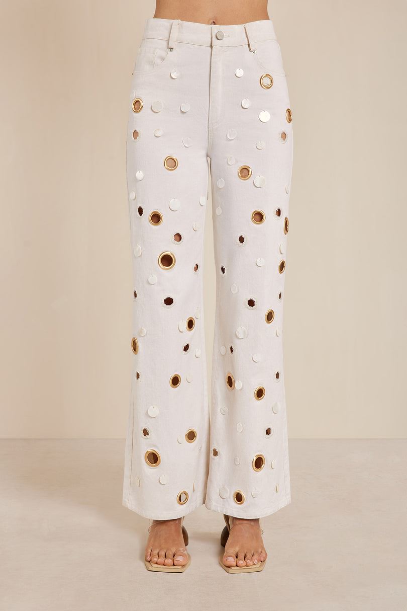 Pantalon Cult Gaia Sedna Blancas | YWBPL-4093