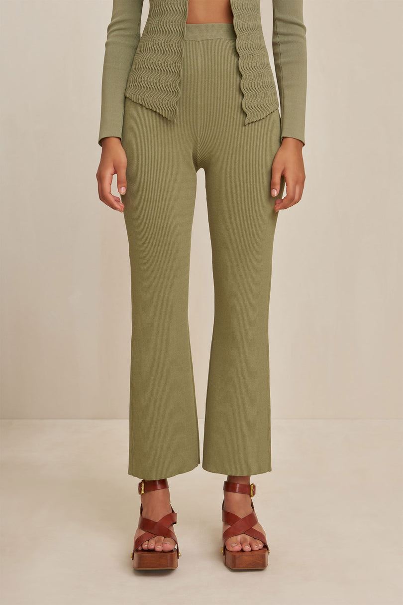 Pantalon Cult Gaia Torina Knit Verde | JERNA-6905