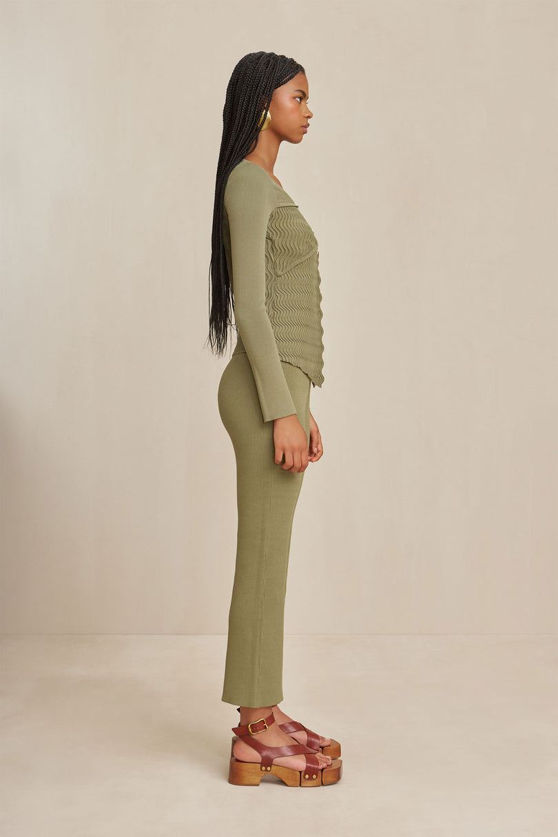 Pantalon Cult Gaia Torina Knit Verde | JERNA-6905