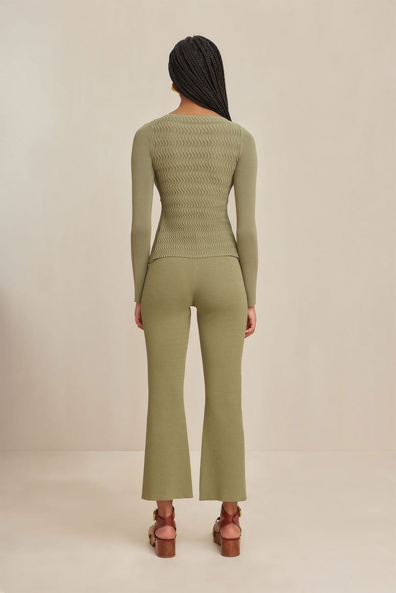 Pantalon Cult Gaia Torina Knit Verde | JERNA-6905