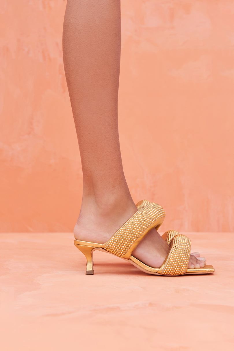 Sandalias Cult Gaia Rue Doradas | YMSOH-8469