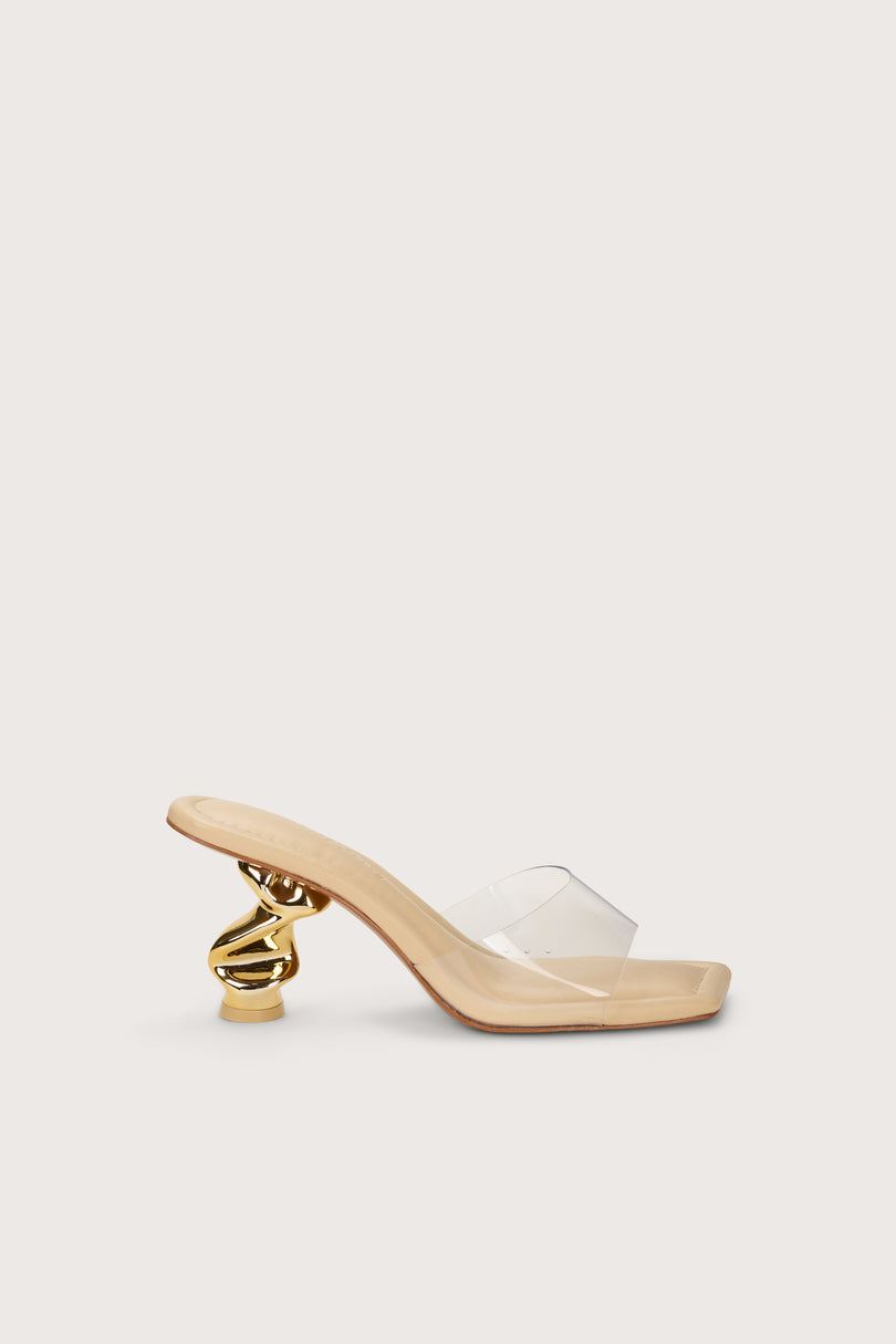 Sandalias Cult Gaia Scrunch Beige | YZAWX-5407