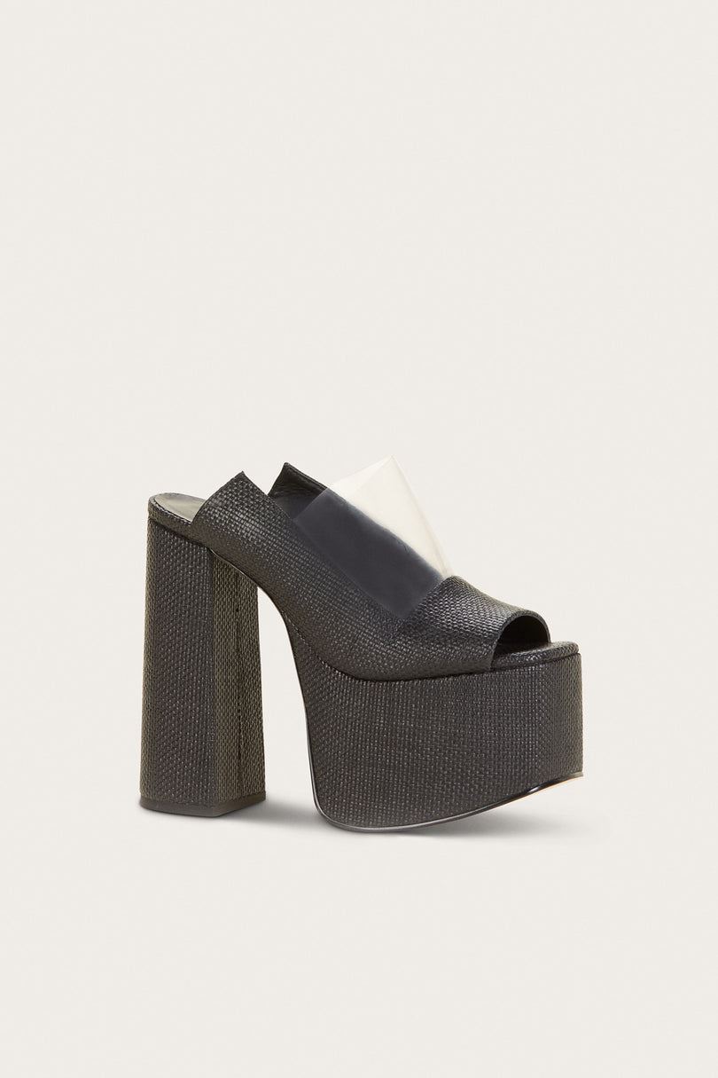 Sandalias Plataforma Cult Gaia Ziggy Negras | YAOVQ-8430