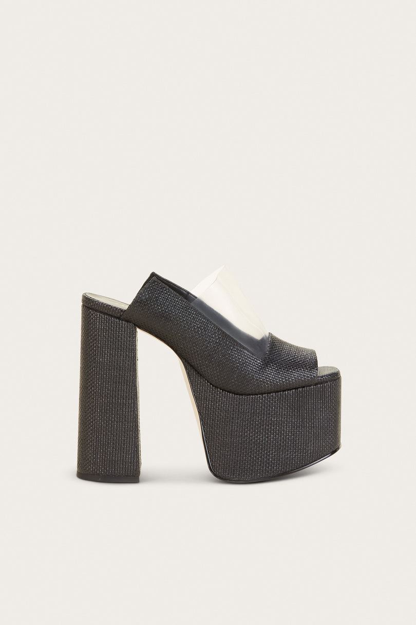 Sandalias Plataforma Cult Gaia Ziggy Negras | YAOVQ-8430