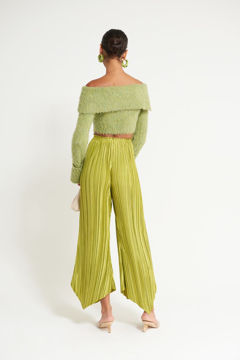 Top Cult Gaia Audie Knit Verde | EGMJQ-5216