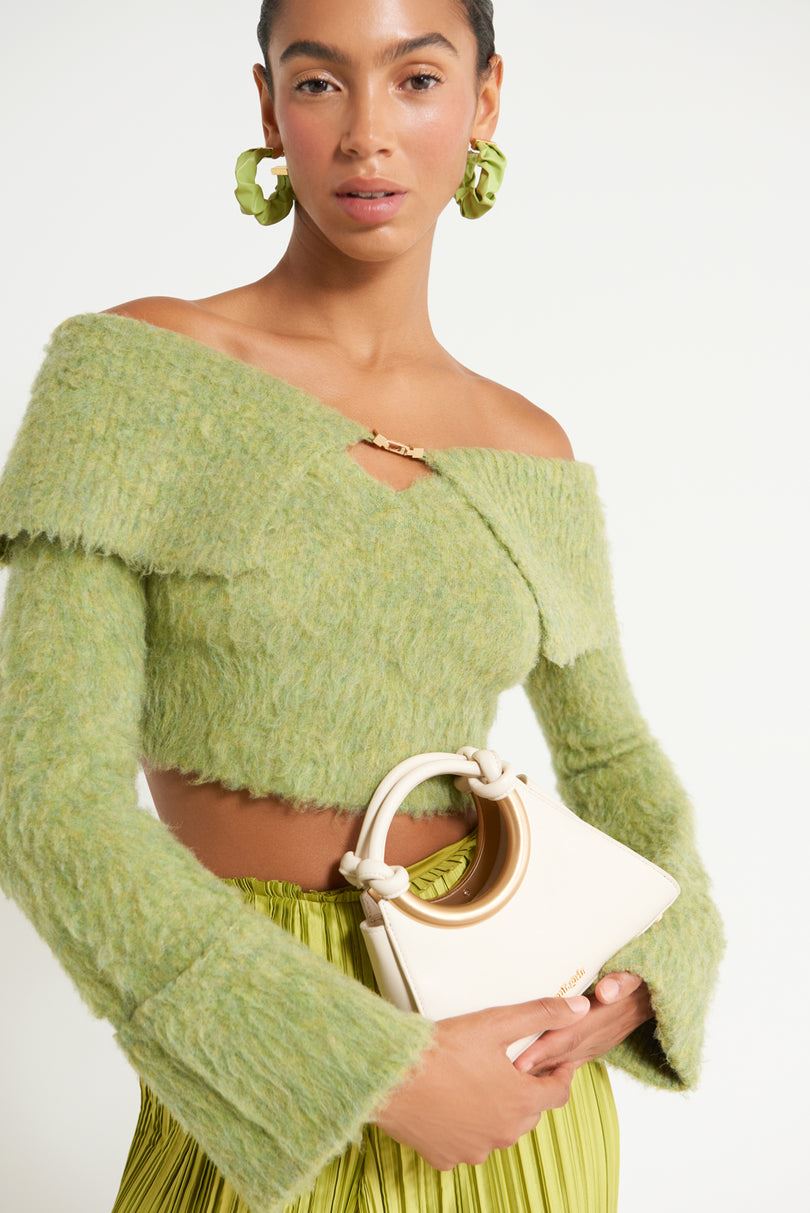 Top Cult Gaia Audie Knit Verde | EGMJQ-5216