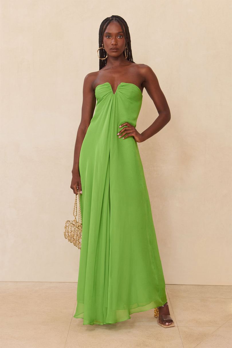 Vestido Cult Gaia Janelle Gown Verde | JFKAC-5890