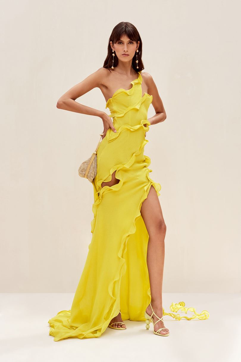 Vestido Cult Gaia Micola Gown Amarillo | SINFR-0758