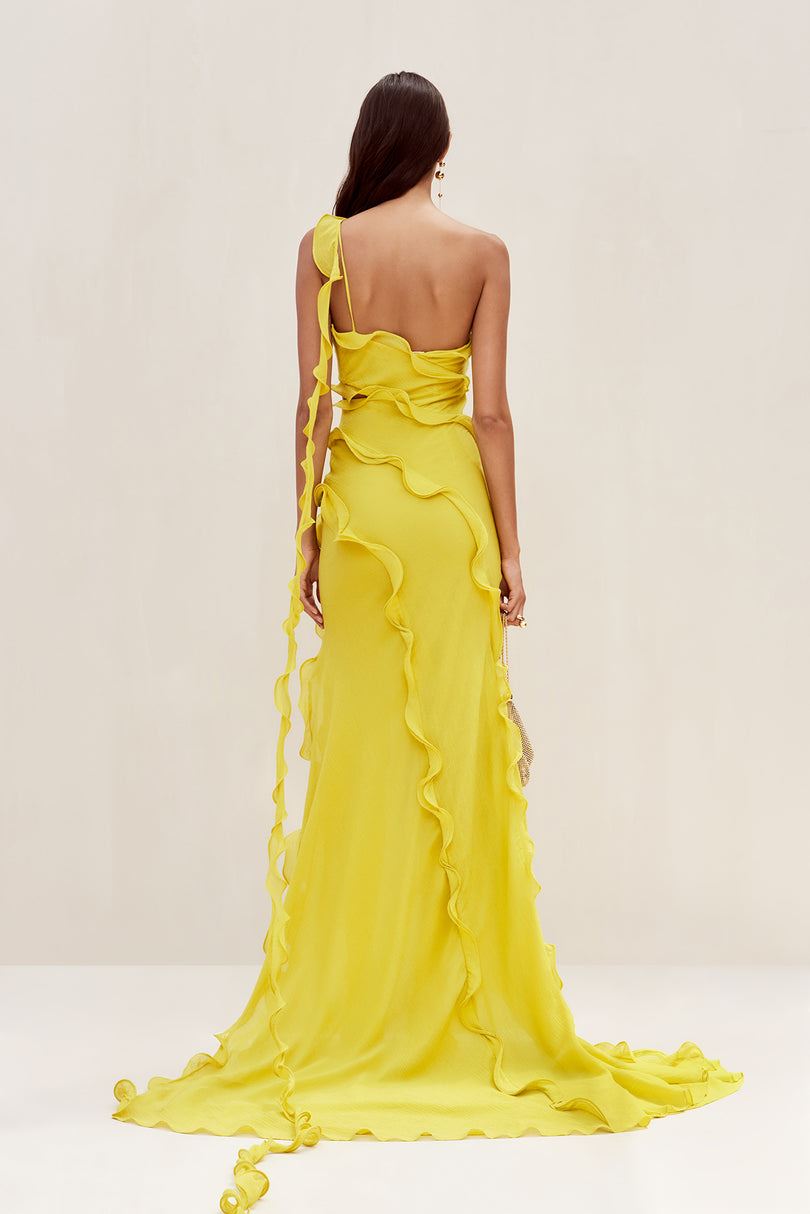 Vestido Cult Gaia Micola Gown Amarillo | SINFR-0758