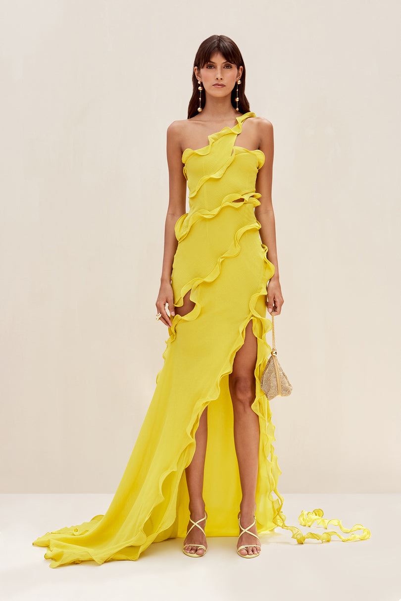 Vestido Cult Gaia Micola Gown Amarillo | SINFR-0758