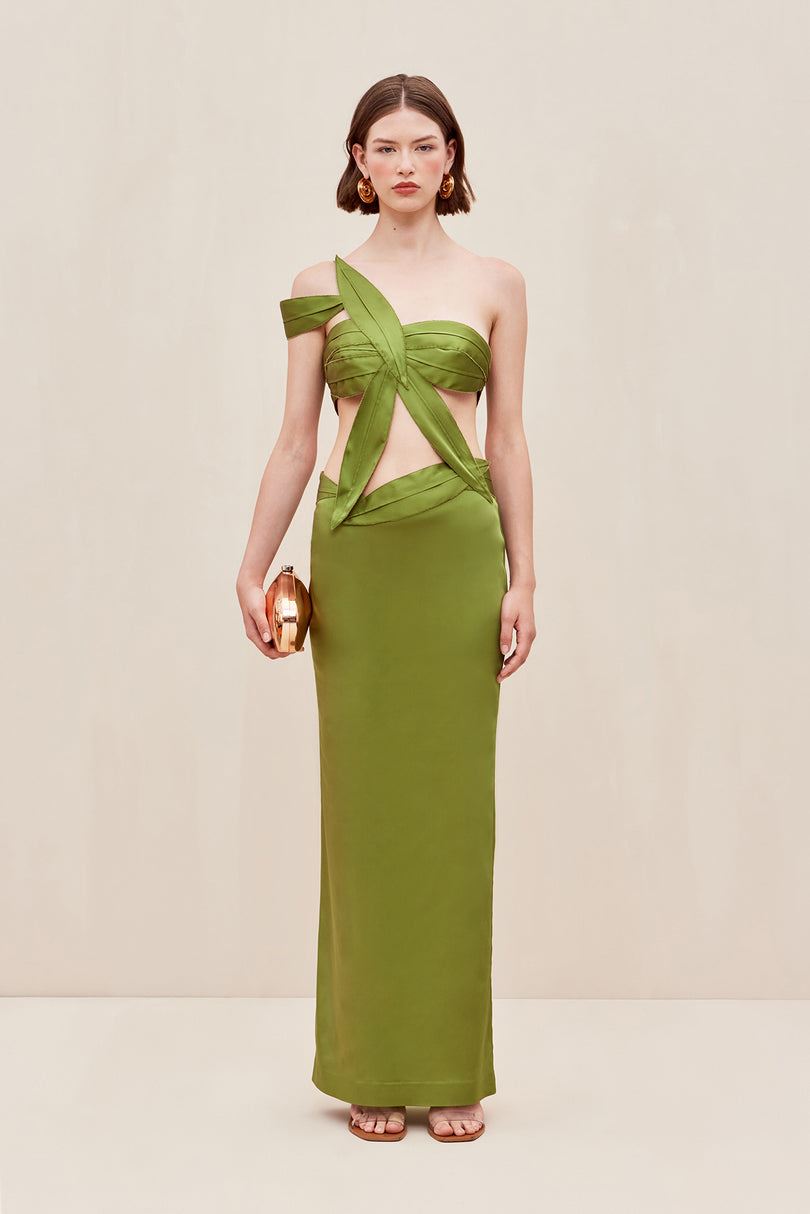 Vestido Cult Gaia Sharlena Gown Verde | BLPDT-8796