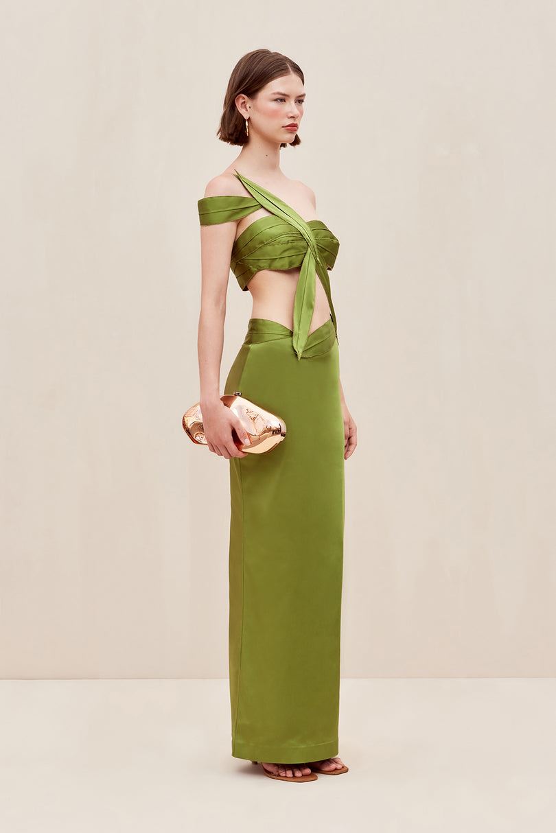 Vestido Cult Gaia Sharlena Gown Verde | BLPDT-8796