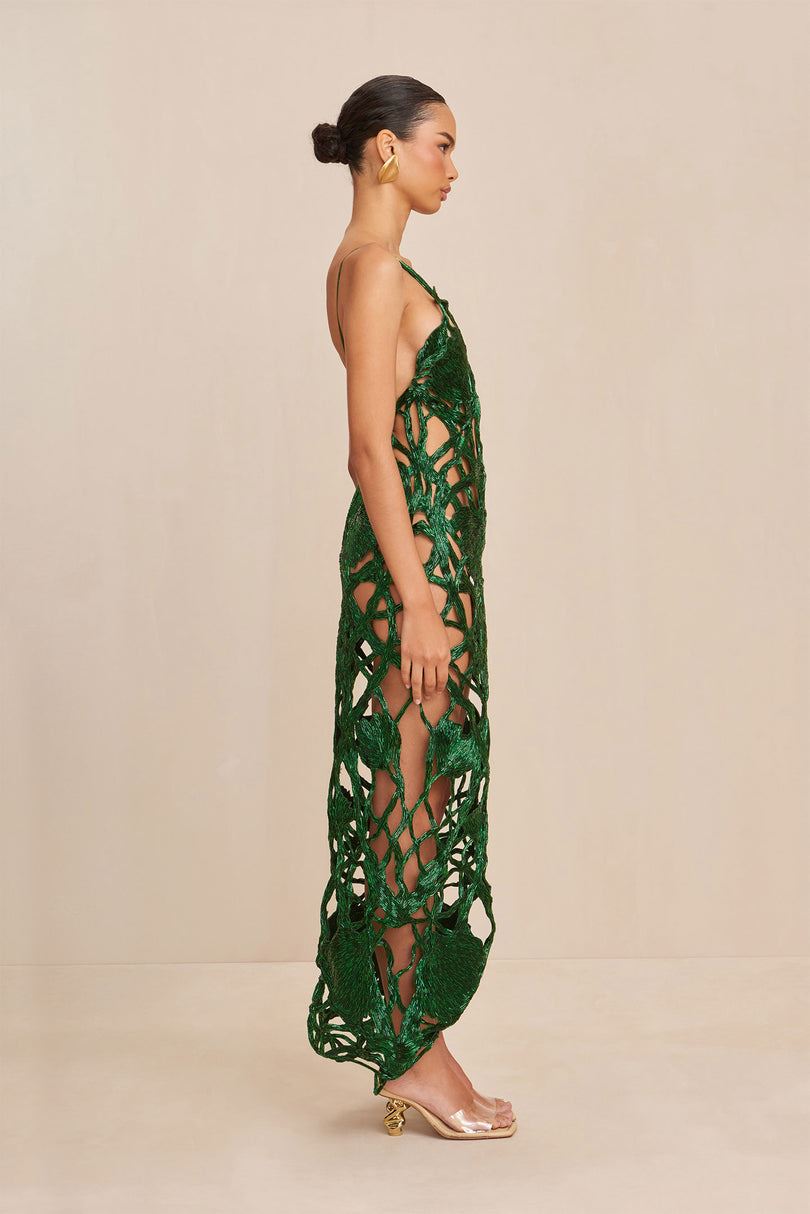 Vestido Cult Gaia Sita Gown Verde | OLGFK-1583